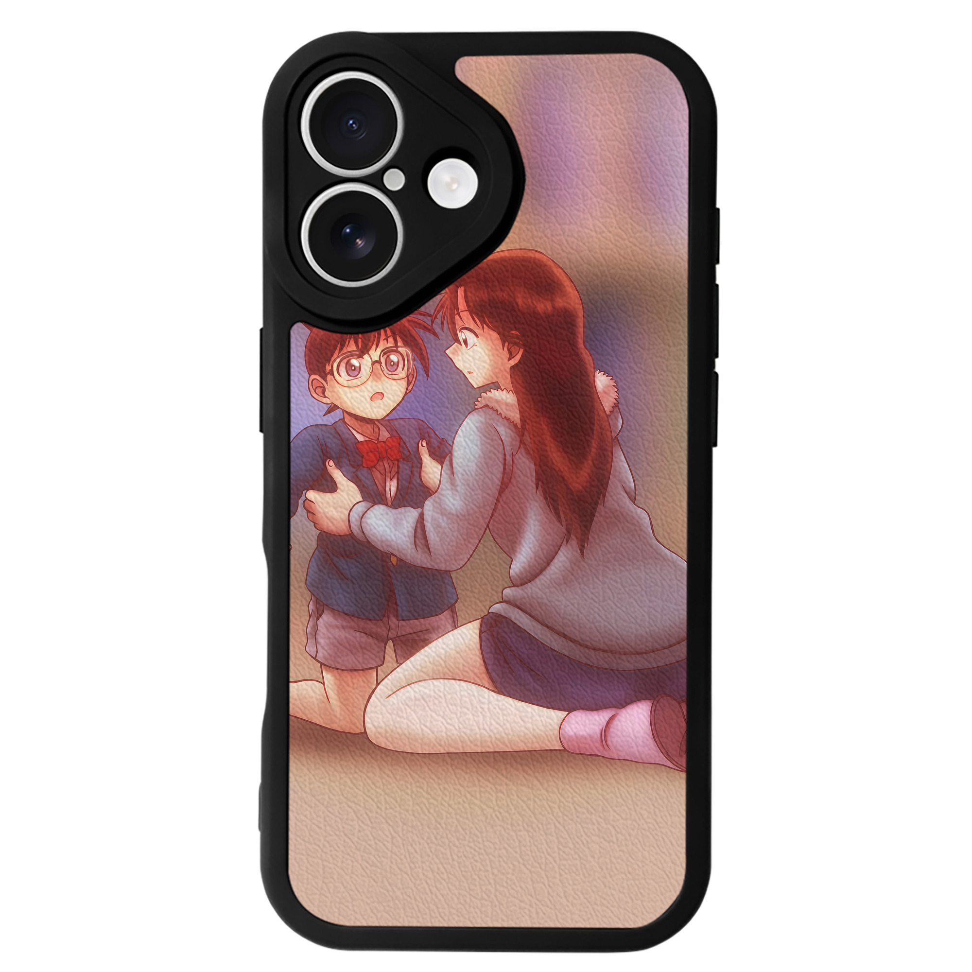 （画像用） 名探偵コナン Detective Conan 【iPhone 16シリーズ対応】シリコンスマホケース（レザー調） 材質：シリコン